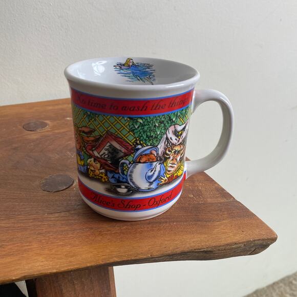 Vintage Alice In Wonderland It's Always Tea Time Oxford Tea Mug - Picture 1 of 8